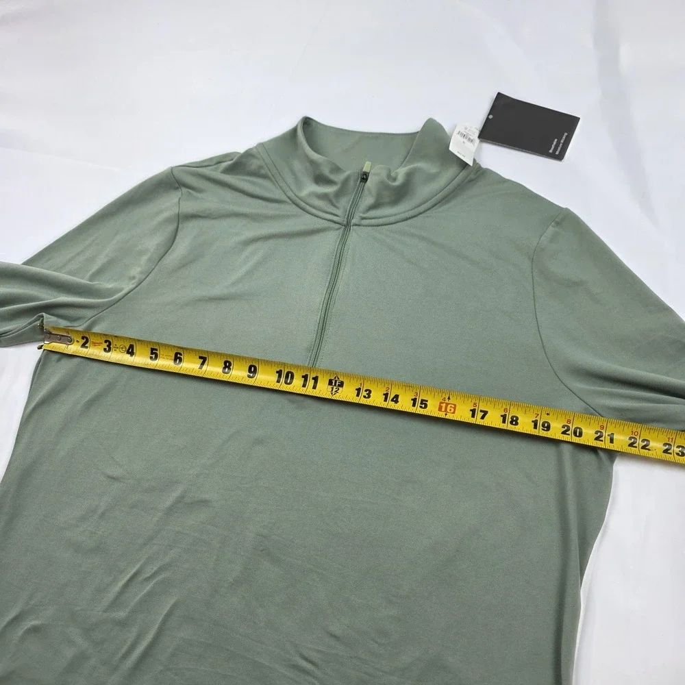 Gap GapFit Pullover Mens XL Green 1/4 Zip Long Sleeve Athletic Training Top